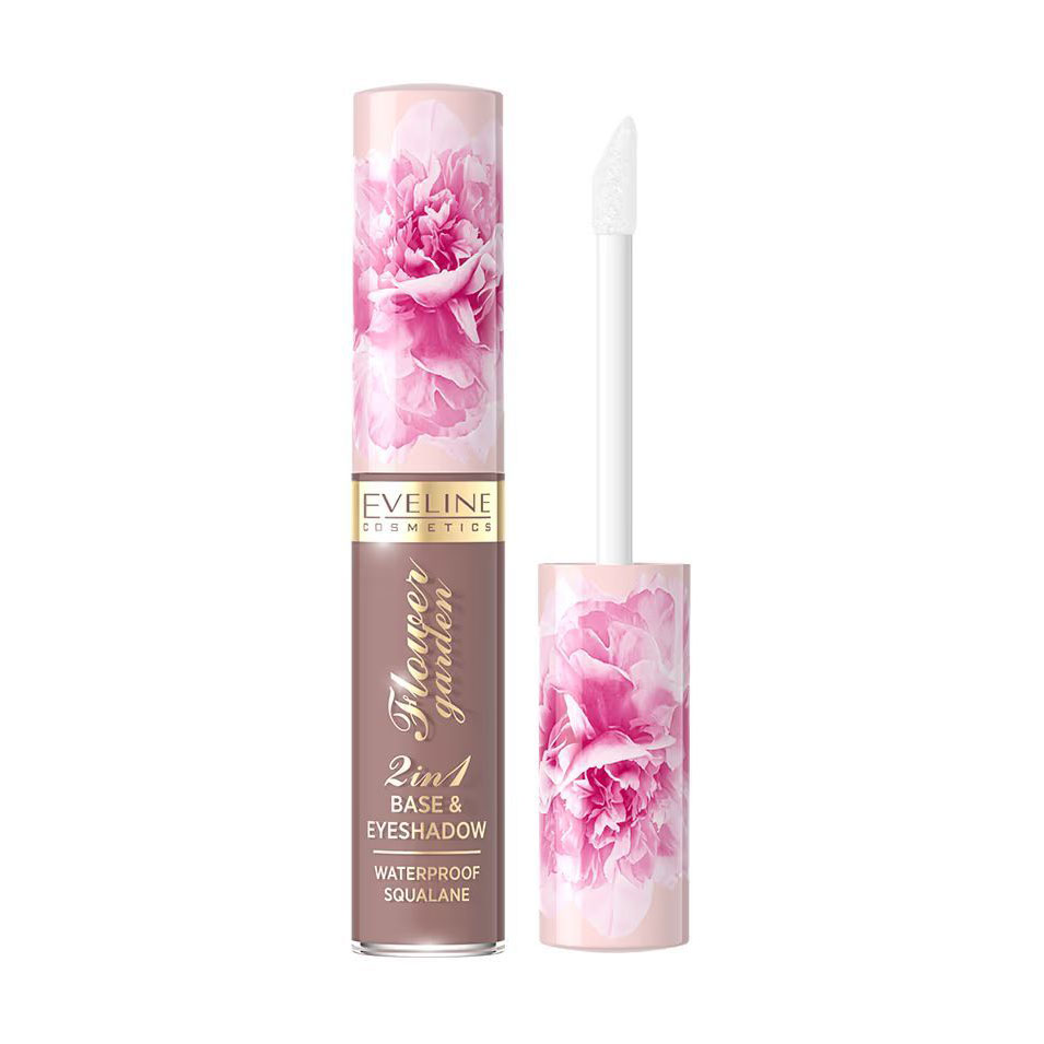 Рідкі тіні для повік Eveline Cosmetics Flower Garden 2in1 Base &amp; Eyeshadow тон 03, 6.5 мл